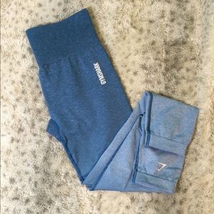 Like New Gymshark Adapt Ombré Seamless Leggings in Light Blue Marl (Size Large)